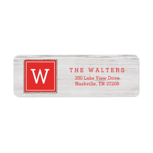 Vreedzaam Monogram Vakantie Retouradres Labels (Voorkant)