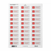 Vreedzaam Monogram Vakantie Retouradres Labels (Full Sheet)