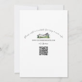 Vreedzaam Mountain Woodland Forest QR Code Bruilof Kaart (Achterkant)