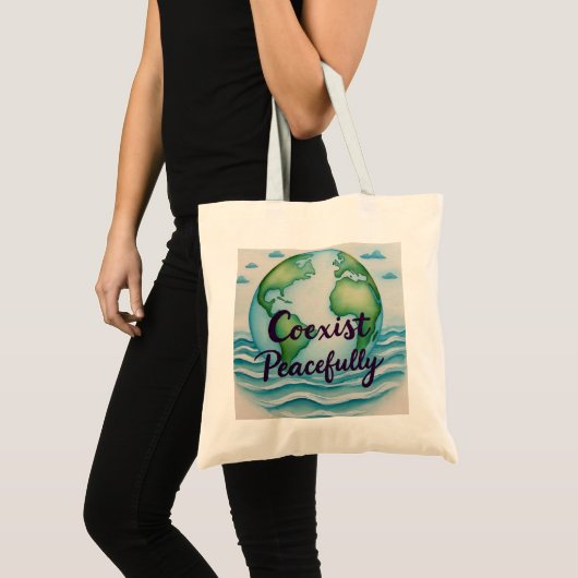 vreedzaam naast elkaar bestaan tote bag (Voorkant (product))