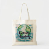 vreedzaam naast elkaar bestaan tote bag (Voorkant)