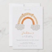 Vreedzaam neutraal regenboogverjaardagsfeest kaart (Voorkant)