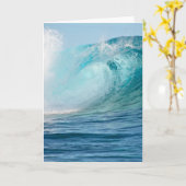 Vreedzaam oceaan groot golf brekend wenskaart kaart (Gele Bloem)