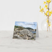 Vreedzaam Oceanside Landschap - Sympathy Card Kaart (Gele Bloem)