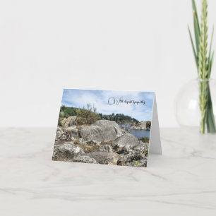 Vreedzaam Oceanside Landschap - Sympathy Card Kaart