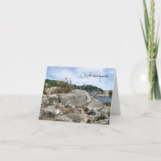 Vreedzaam Oceanside Landschap - Sympathy Card Kaart (Voorkant)