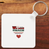 Vreedzaam ontwerp sleutelhanger (Achterkant)