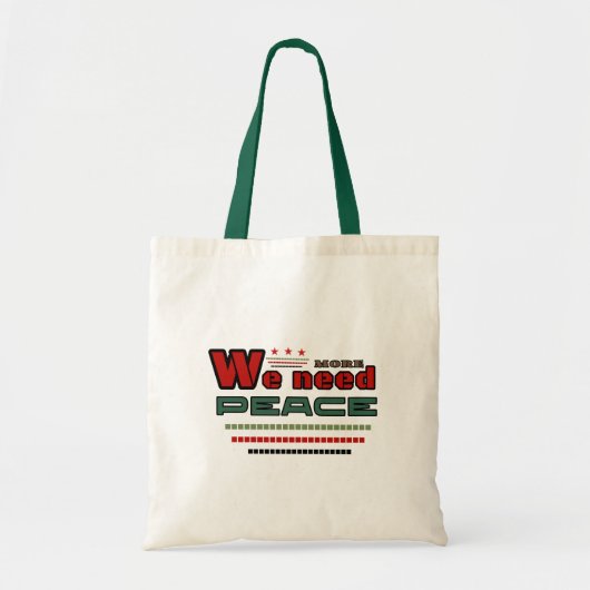 Vreedzaam ontwerp tote bag (Voorkant)