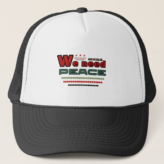 Vreedzaam ontwerp trucker pet (Voorkant)