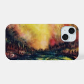 Vreedzaam pad iPhone 15 hoesje (Achterkant horizontaal)