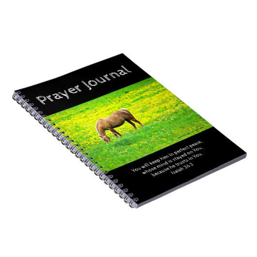 Vreedzaam Palomino Paard Gebed Journaal Notitieboek (Rechterzijde)