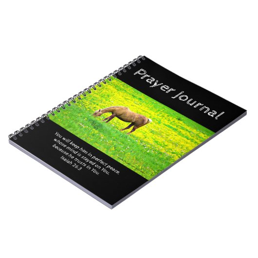 Vreedzaam Palomino Paard Gebed Journaal Notitieboek (Linkerzijde)