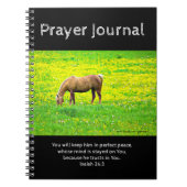 Vreedzaam Palomino Paard Gebed Journaal Notitieboek (Voorkant)