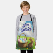 Vreedzaam Pasen Lente Weiland Konijn & Eiermand Schort (Gedragen)