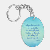 Vreedzaam plein 139:14 Bevordering bijbelse versie Sleutelhanger (Voorkant Links)