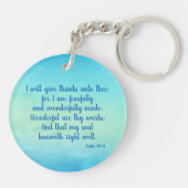 Vreedzaam plein 139:14 Bevordering bijbelse versie Sleutelhanger (Achterkant)