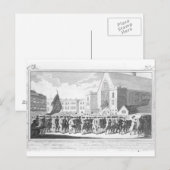 Vreedzaam proces van de leden van de protestante briefkaart (Voorkant / Achterkant)