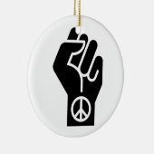 vreedzaam protest keramisch ornament (Rechts)