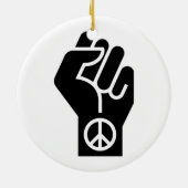 vreedzaam protest keramisch ornament (Achterkant)