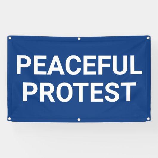 Vreedzaam Protest Spandoek (Horizontaal)
