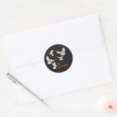 vreedzaam ronde sticker (Envelop)