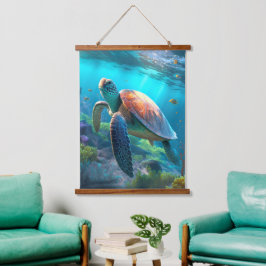 Vreedzaam Schildpad Ontwerp Wand Decoratie Hangend Wandkleed
