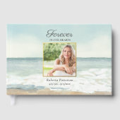 Vreedzaam strand Ocean Photo Funeral Memorial Gastenboek (Voorkant)