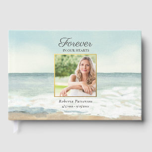 Vreedzaam strand Ocean Photo Funeral Memorial Gastenboek