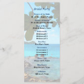 Vreedzaam strand St. Thomas huwelijksprogramma Programmakaart (Achterkant)
