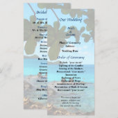 Vreedzaam strand St. Thomas huwelijksprogramma Programmakaart (Voorkant / Achterkant)