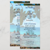 Vreedzaam strand St. Thomas huwelijksprogramma Programmakaart (Voorkant / Achterkant)