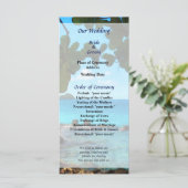 Vreedzaam strand St. Thomas huwelijksprogramma Programmakaart (Staand voorkant)