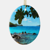 Vreedzaam strand St Thomas Keramisch Ornament (Rechts)