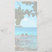 Vreedzaam strand St. Thomas Trouwmenu Menu (Achterkant)
