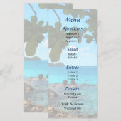 Vreedzaam strand St. Thomas Trouwmenu Menu (Voorkant / Achterkant)