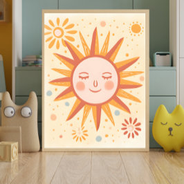 Vreedzaam Sun Nursery Wall Art Poster