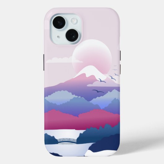 Vreedzaam tempellandschap bij zonsopgang Case-Mate iPhone case (Achterkant)