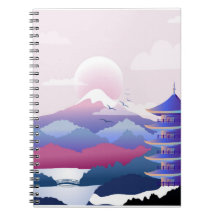 Vreedzaam tempellandschap bij zonsopgang