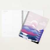 Vreedzaam tempellandschap bij zonsopgang planner (Display)