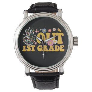 Vreedzaam uit de 1e klas, groovy laatste schooldag horloge