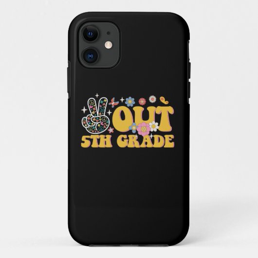 Vreedzaam uit de 5e klas, groovy laatste schooldag Case-Mate iPhone case (Achterkant)
