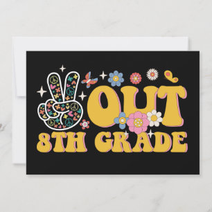 Vreedzaam uit de 8e klas, groovy laatste schooldag kaart