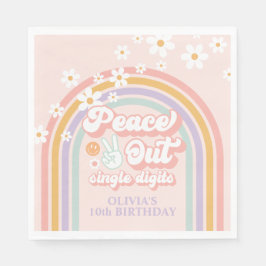 Vreedzaam Uit Eencijferige Pastel regenboog Servet