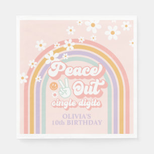 Vreedzaam Uit Eencijferige Pastel regenboog Servet