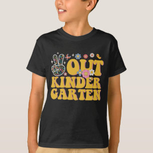 Vreedzaam Uit Kleuterschool Groovy Laatste Schoold T-shirt
