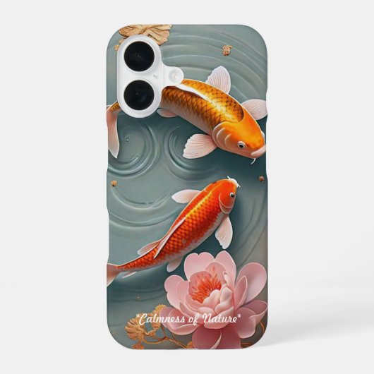 "Vreedzaam Vijverleven" iPhone 16 Hoesje (Achterkant)