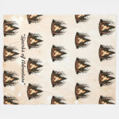 "Vreedzaam vonken ontwerp" Fleece Deken (Voorkant (Horizontaal))