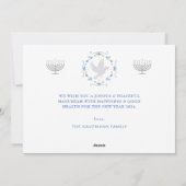 Vreedzaam Vreugdevolle Gelukkige Chanoeka Moderne  Feestdagenkaart (Achterkant)