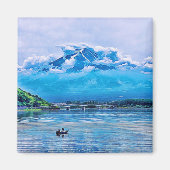 Vreedzaam waterverf Japans kunstontwerp Magneet (Voorkant)