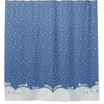 Vreedzaam winterbos met sneeuw en sneeuwvlokken